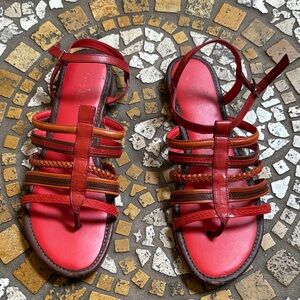 Cole Haan Red Leather Sandals